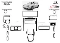 Volkswagen Golf IV 10.97-09.03 3D Interior Dashboard Trim Kit Dash Trim Dekor 19-Parts - 2 - Interior Dash Trim Kit Volkswagen Golf IV 10.97-09.03 3D Interior Dashboard Trim Kit Dash Trim Dekor 19-Parts - 2 - Interior Dash Trim Kit