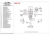 Volkswagen Golf V 2006-UP Automatic Gearbox A/C Control Interior BD Dash Trim Kit - 1 - Interior Dash Trim Kit Volkswagen Golf V 2006-UP Automatic Gearbox A/C Control Interior BD Dash Trim Kit - 1 - Interior Dash Trim Kit
