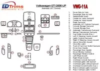 Volkswagen Golf V 2006-UP Automatic Gearbox A/C Control Interior BD Dash Trim Kit - 2 - Interior Dash Trim Kit Volkswagen Golf V 2006-UP Automatic Gearbox A/C Control Interior BD Dash Trim Kit - 2 - Interior Dash Trim Kit