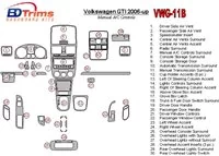 Volkswagen Golf V GTI 2006-UP Manual Gearbox A/C Control Interior BD Dash Trim Kit - 2 - Interior Dash Trim Kit Volkswagen Golf V GTI 2006-UP Manual Gearbox A/C Control Interior BD Dash Trim Kit - 2 - Interior Dash Trim Kit