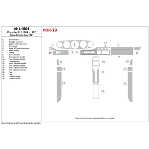 Porsche 911 1989-1997 Gearsometer Type B Interior BD Dash Trim Kit 2