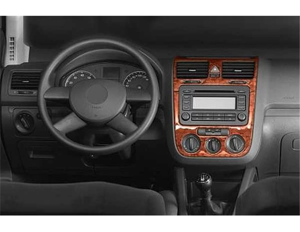Volkswagen Golf V Jetta 10.03-10.08 3D Interior Dashboard Trim Kit Dash Trim Dekor 3-Parts - 1 - Interior Dash Trim Kit