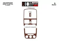 Volkswagen Golf V Jetta 10.03-10.08 3D Interior Dashboard Trim Kit Dash Trim Dekor 3-Parts - 2 - Interior Dash Trim Kit Volkswagen Golf V Jetta 10.03-10.08 3D Interior Dashboard Trim Kit Dash Trim Dekor 3-Parts - 2 - Interior Dash Trim Kit