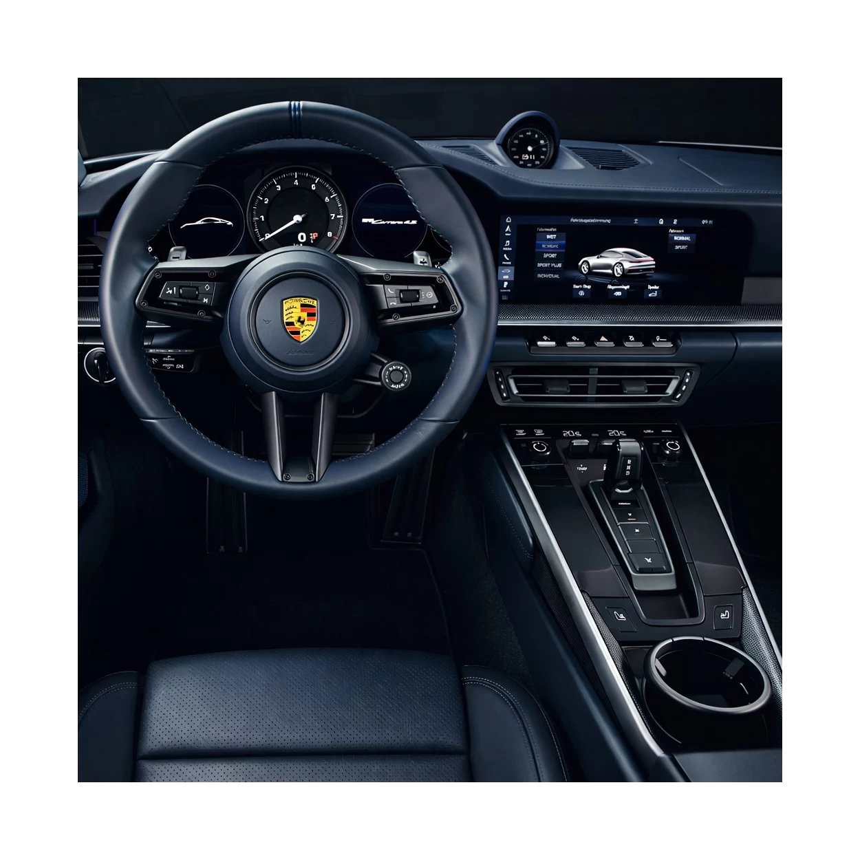 Porsche 911 From 2019 3D Interior Dashboard Trim Kit Dash Trim Dekor 10-Parts