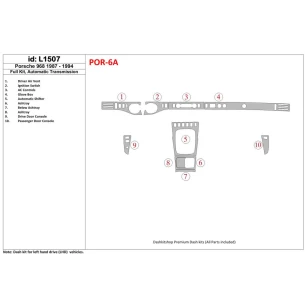 Porsche 968 1987-1994 Full Set, Automatic Gear Interior BD Dash Trim Kit 2