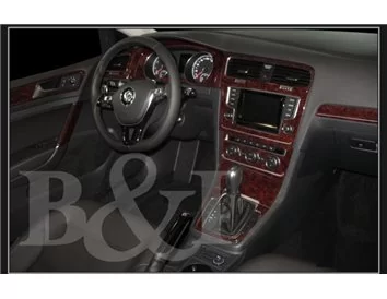 Volkswagen Golf VII AU 2012–2021 3D Interior Dashboard Trim Kit Dash Trim Dekor 41-Parts - 1 - Interior Dash Trim Kit