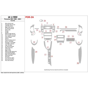 Porsche 996 1999-2001 Full Set Interior BD Dash Trim Kit 2