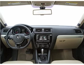 Volkswagen Jetta 01.2010 3D Interior Dashboard Trim Kit Dash Trim Dekor 16-Parts - 4 - Interior Dash Trim Kit
