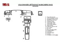 Volkswagen Jetta 1994-1998 Automatic Gearbox, 18 Parts set Interior BD Dash Trim Kit - 1 - Interior Dash Trim Kit Volkswagen Jetta 1994-1998 Automatic Gearbox, 18 Parts set Interior BD Dash Trim Kit - 1 - Interior Dash Trim Kit