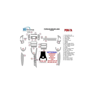 Porsche 996 2002-2004 Full Set Interior BD Dash Trim Kit