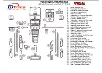 Volkswagen Jetta 2005-2009 Automatic Gear, Auto AC Control Interior BD Dash Trim Kit - 2 - Interior Dash Trim Kit Volkswagen Jetta 2005-2009 Automatic Gear, Auto AC Control Interior BD Dash Trim Kit - 2 - Interior Dash Trim Kit