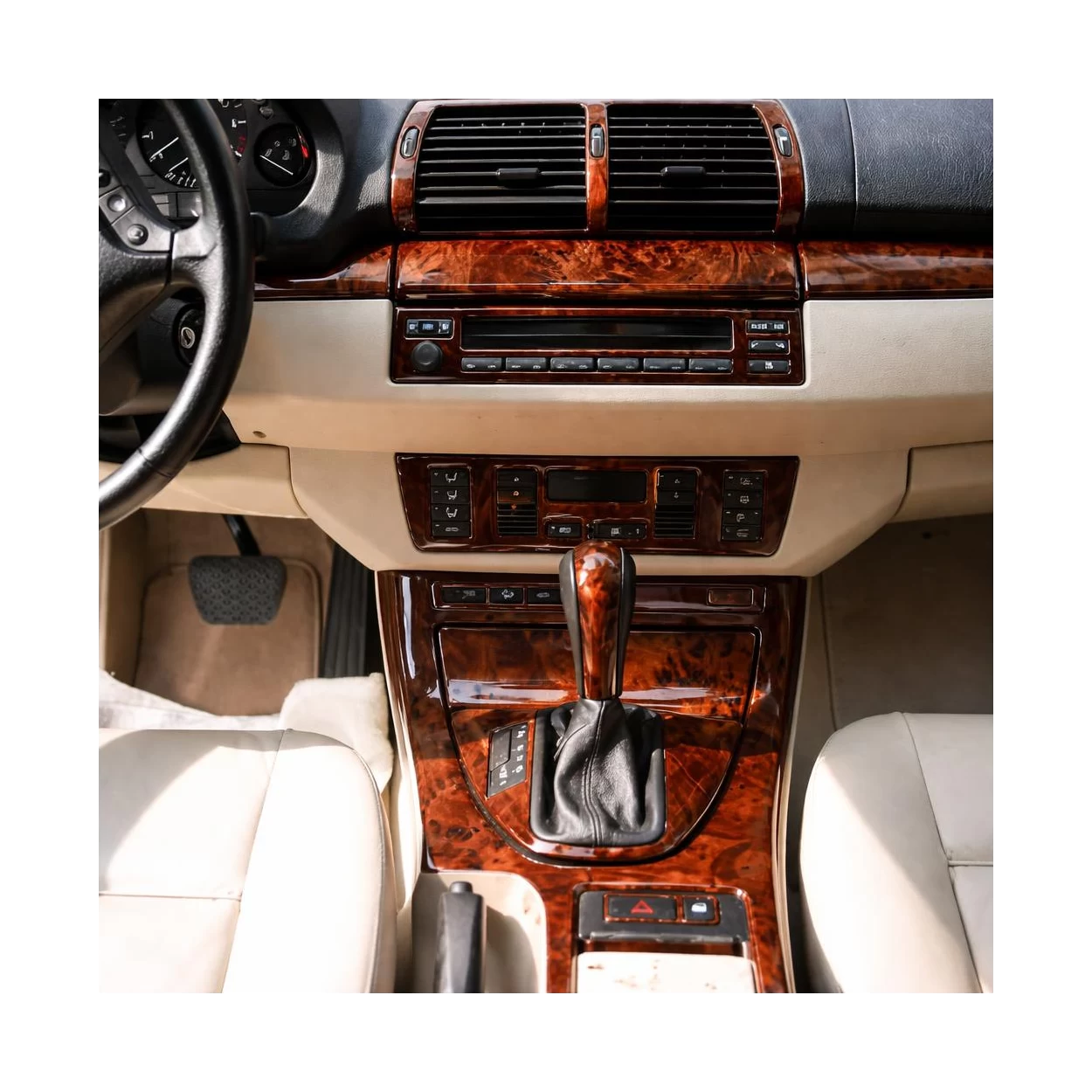 BMW X5 2000-2006 Without NAVI system, Manual Gearbox AC Control Interior BD Dash Trim Kit