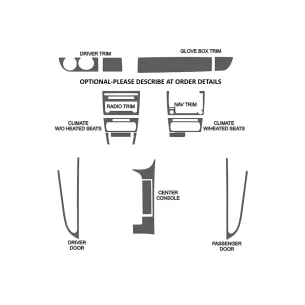 PORSCHE CAYMAN 987 2006-2012 3D Interior Dashboard Trim Kit Dash Trim Dekor 32-Parts 2