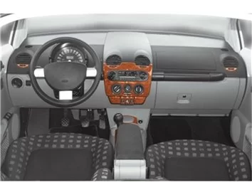 Volkswagen New Beettle 03.98-04.02 3D Interior Dashboard Trim Kit Dash Trim Dekor 11-Parts - 1 - Interior Dash Trim Kit