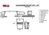 Volkswagen Passat 1995-1997 Automatic Gearbox, 11 Parts set Interior BD Dash Trim Kit - 2 - Interior Dash Trim Kit Volkswagen Passat 1995-1997 Automatic Gearbox, 11 Parts set Interior BD Dash Trim Kit - 2 - Interior Dash Trim Kit