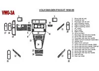 Volkswagen Passat 1998-1999 Full Set, 24 Parts set Interior BD Dash Trim Kit - 2 - Interior Dash Trim Kit Volkswagen Passat 1998-1999 Full Set, 24 Parts set Interior BD Dash Trim Kit - 2 - Interior Dash Trim Kit