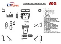 Volkswagen Passat 2000-2005 Full Set, 24 Parts set Interior BD Dash Trim Kit - 2 - Interior Dash Trim Kit Volkswagen Passat 2000-2005 Full Set, 24 Parts set Interior BD Dash Trim Kit - 2 - Interior Dash Trim Kit