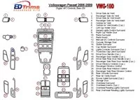 Volkswagen Passat 2006-2009 Automatic AC, Basic Set Interior BD Dash Trim Kit - 2 - Interior Dash Trim Kit Volkswagen Passat 2006-2009 Automatic AC, Basic Set Interior BD Dash Trim Kit - 2 - Interior Dash Trim Kit