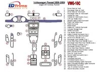 Volkswagen Passat 2006-2009 Full Set, Automatic AC Control Interior BD Dash Trim Kit - 2 - Interior Dash Trim Kit Volkswagen Passat 2006-2009 Full Set, Automatic AC Control Interior BD Dash Trim Kit - 2 - Interior Dash Trim Kit