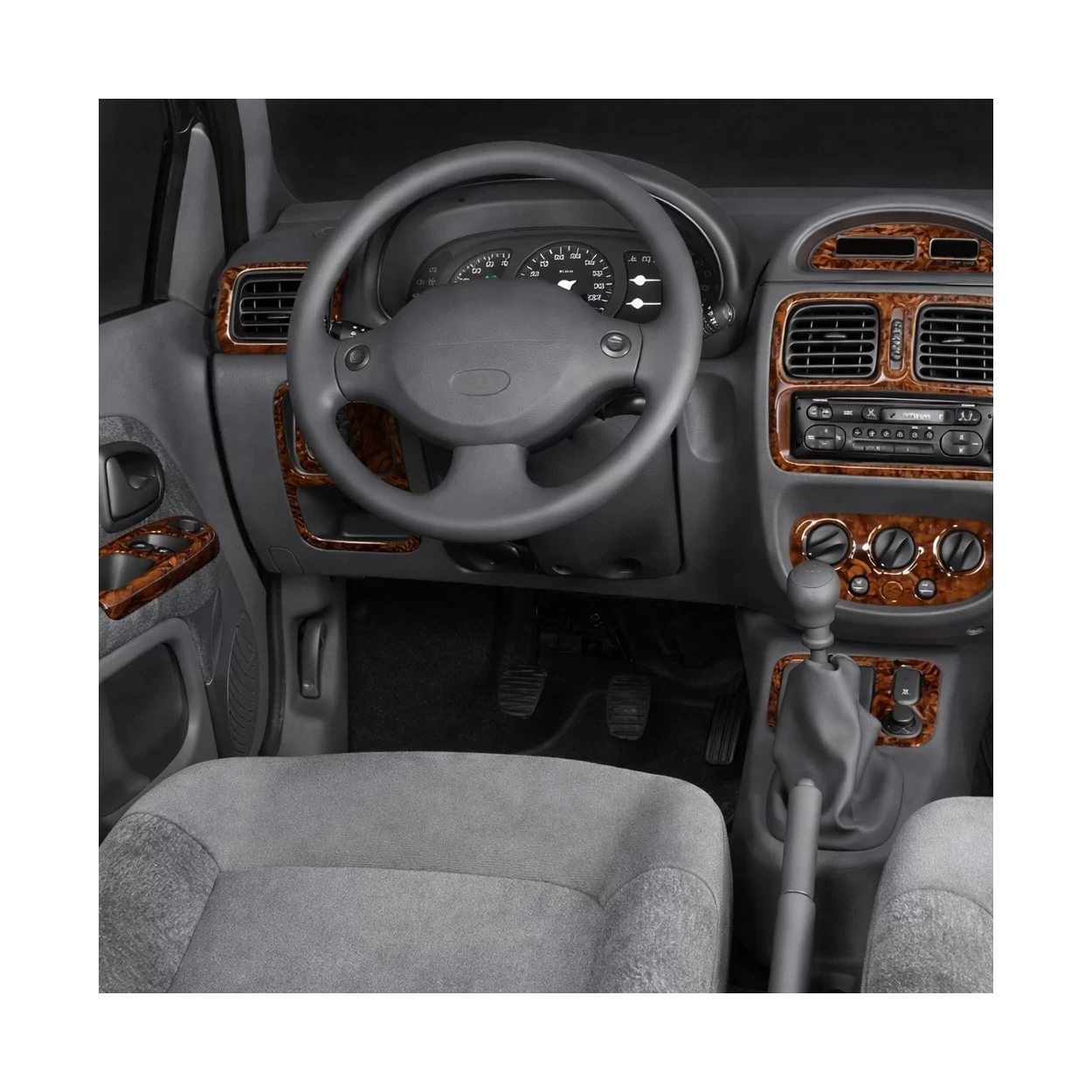 Renault Clio Symbol 06.04-09.08 3D Interior Dashboard Trim Kit Dash Trim Dekor 15-Parts