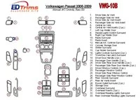 Volkswagen Passat 2006-2009 Manual Gearbox AC Controls, Basic Set Interior BD Dash Trim Kit - 2 - Interior Dash Trim Kit Volkswagen Passat 2006-2009 Manual Gearbox AC Controls, Basic Set Interior BD Dash Trim Kit - 2 - Interior Dash Trim Kit