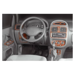 Renault Clio Symbol 06.04-09.08 3D Interior Dashboard Trim Kit Dash Trim Dekor 15-Parts