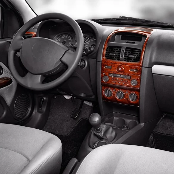 Renault Clio-2 06.01-08.05 3D Interior Dashboard Trim Kit Dash Trim Dekor 15-Parts