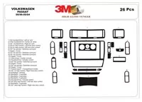 Volkswagen Passat B5 Typ 3B 09.96-06.04 3D Interior Dashboard Trim Kit Dash Trim Dekor 26-Parts - 2 - Interior Dash Trim Kit Volkswagen Passat B5 Typ 3B 09.96-06.04 3D Interior Dashboard Trim Kit Dash Trim Dekor 26-Parts - 2 - Interior Dash Trim Kit