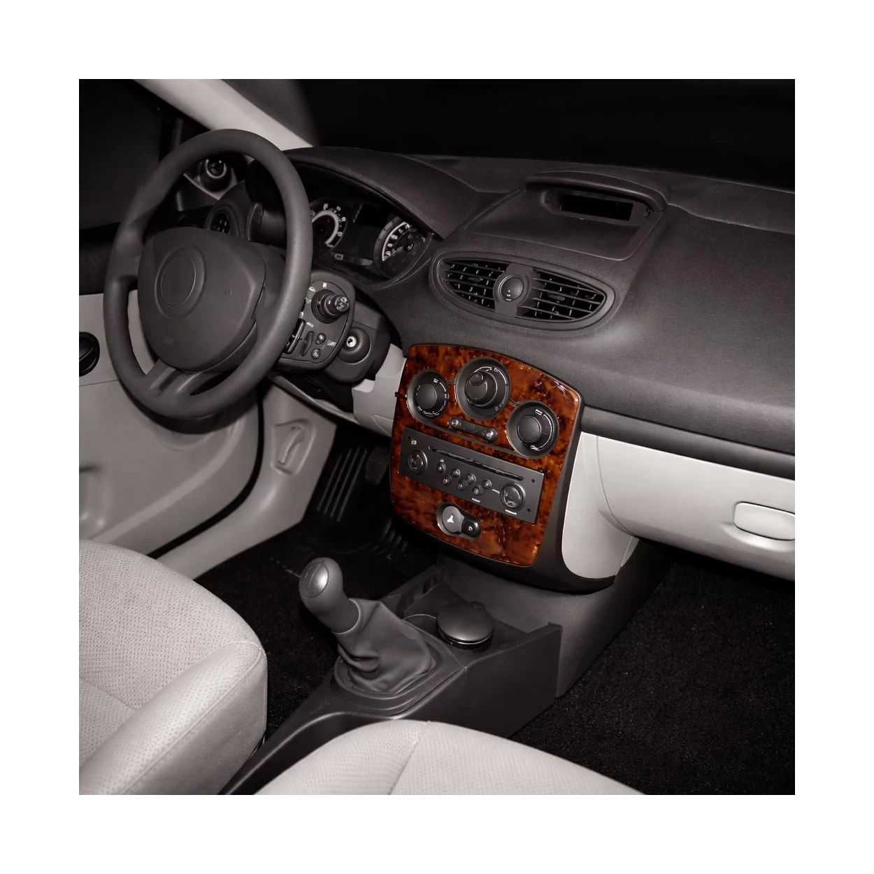 Renault Clio-3 09.05-08.12 3D Interior Dashboard Trim Kit Dash Trim Dekor 9-Parts