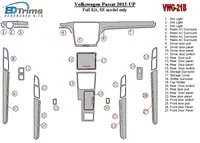 Volkswagen Passat B7 2012-UP SE Model Interior BD Dash Trim Kit - 2 - Interior Dash Trim Kit Volkswagen Passat B7 2012-UP SE Model Interior BD Dash Trim Kit - 2 - Interior Dash Trim Kit