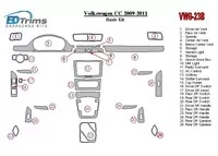 Volkswagen Passat CC 2009-2011 Basic Set Interior BD Dash Trim Kit - 2 - Interior Dash Trim Kit Volkswagen Passat CC 2009-2011 Basic Set Interior BD Dash Trim Kit - 2 - Interior Dash Trim Kit