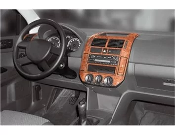 Volkswagen Polo 9N 09.01-02.05 3D Interior Dashboard Trim Kit Dash Trim Dekor 14-Parts - 1 - Interior Dash Trim Kit
