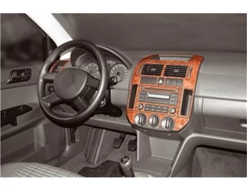 Volkswagen Polo 9N3 03.05-08.09 3D Interior Dashboard Trim Kit Dash Trim Dekor 15-Parts - 1 - Interior Dash Trim Kit