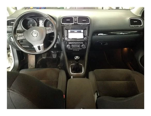 Volkswagen Polo V 6R 09.2009 3D Interior Dashboard Trim Kit Dash Trim Dekor 14-Parts - 1 - Interior Dash Trim Kit