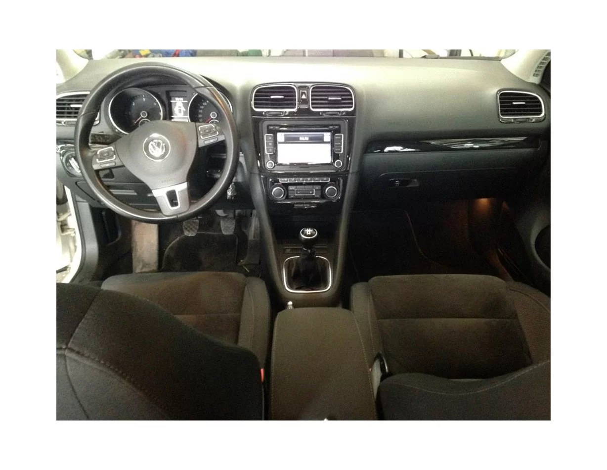 Volkswagen Polo V 6R 09.2009 3D Interior Dashboard Trim Kit Dash Trim Dekor 14-Parts - 1 - Interior Dash Trim Kit