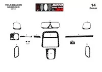 Volkswagen Scirocco 01.2013 3D Interior Dashboard Trim Kit Dash Trim Dekor 16-Parts - 2 - Interior Dash Trim Kit Volkswagen Scirocco 01.2013 3D Interior Dashboard Trim Kit Dash Trim Dekor 16-Parts - 2 - Interior Dash Trim Kit
