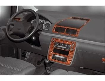 Volkswagen Sharan 04.00-12.09 3D Interior Dashboard Trim Kit Dash Trim Dekor 24-Parts - 1 - Interior Dash Trim Kit