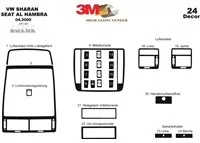 Volkswagen Sharan 04.00-12.09 3D Interior Dashboard Trim Kit Dash Trim Dekor 24-Parts - 2 - Interior Dash Trim Kit Volkswagen Sharan 04.00-12.09 3D Interior Dashboard Trim Kit Dash Trim Dekor 24-Parts - 2 - Interior Dash Trim Kit