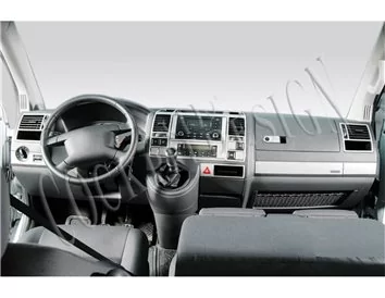 Volkswagen T5 Carevella 08.03-08.09 3D Interior Dashboard Trim Kit Dash Trim Dekor 31-Parts - 1 - Interior Dash Trim Kit