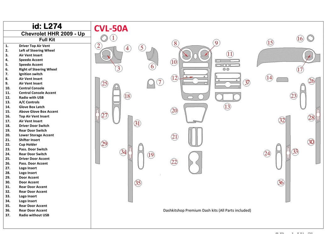 Kia Clarus 08.1998 3M 3D Car Tuning Interior Tuning Interior Customisation UK Right Hand Drive Australia Dashboard Trim Kit Dash