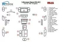 Volkswagen Tiguan 2013-UP Full Set, With NAVI Interior BD Dash Trim Kit - 2 - Interior Dash Trim Kit Volkswagen Tiguan 2013-UP Full Set, With NAVI Interior BD Dash Trim Kit - 2 - Interior Dash Trim Kit