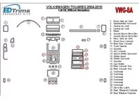 Volkswagen Touareg 2004-UP Full Set, Without NAVI Interior BD Dash Trim Kit - 2 - Interior Dash Trim Kit Volkswagen Touareg 2004-UP Full Set, Without NAVI Interior BD Dash Trim Kit - 2 - Interior Dash Trim Kit