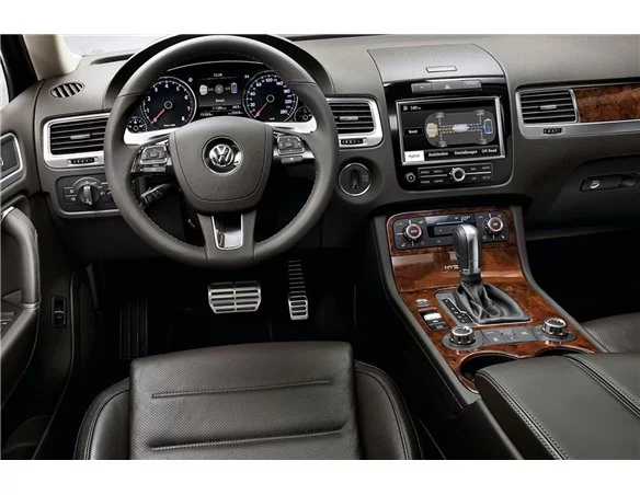Volkswagen Touareg 2011-2017 3D Interior Dashboard Trim Kit Dash Trim Dekor 35-Parts - 1 - Interior Dash Trim Kit
