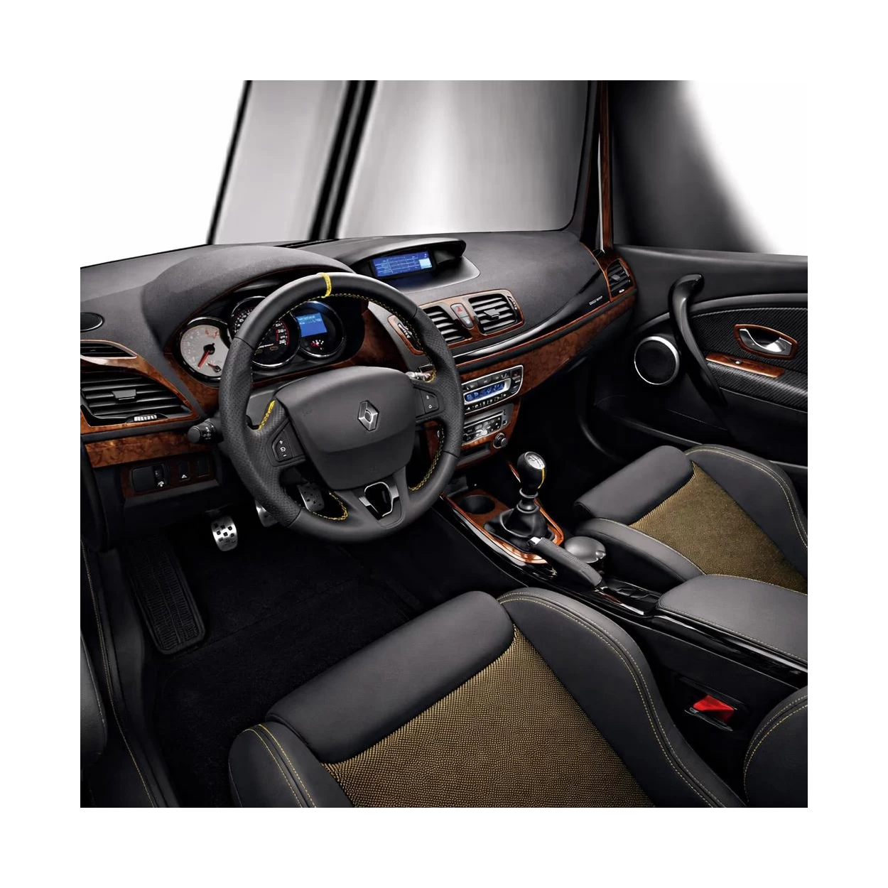 Renault Megane HB 06.2009 3D Interior Dashboard Trim Kit Dash Trim Dekor 11-Parts