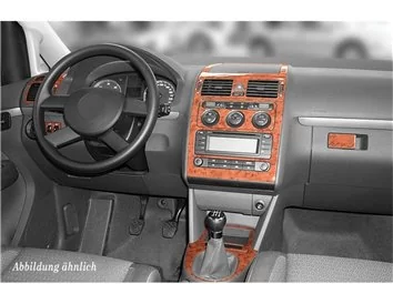 Volkswagen Touran 01.03-12.09 3D Interior Dashboard Trim Kit Dash Trim Dekor 11-Parts - 1 - Interior Dash Trim Kit