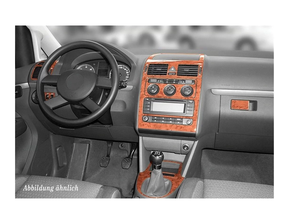Volkswagen Touran 01.03-12.09 3D Interior Dashboard Trim Kit Dash Trim Dekor 11-Parts - 1 - Interior Dash Trim Kit