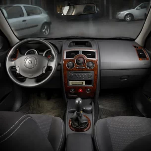 Renault Megane II 03.03-05.09 3D Interior Dashboard Trim Kit Dash Trim Dekor 17-Parts