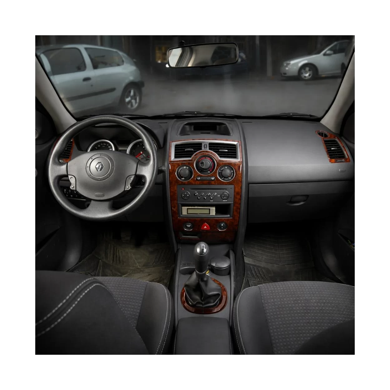 Renault Megane II 03.03-05.09 3D Interior Dashboard Trim Kit Dash Trim Dekor 17-Parts