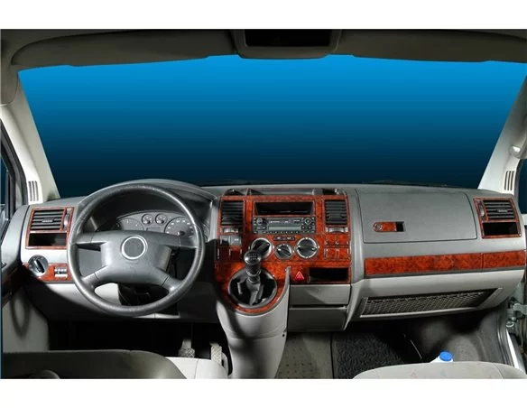 Volkswagen Transporter T5 08.03-08.09 3D Interior Dashboard Trim Kit Dash Trim Dekor 29-Parts - 1 - Interior Dash Trim Kit