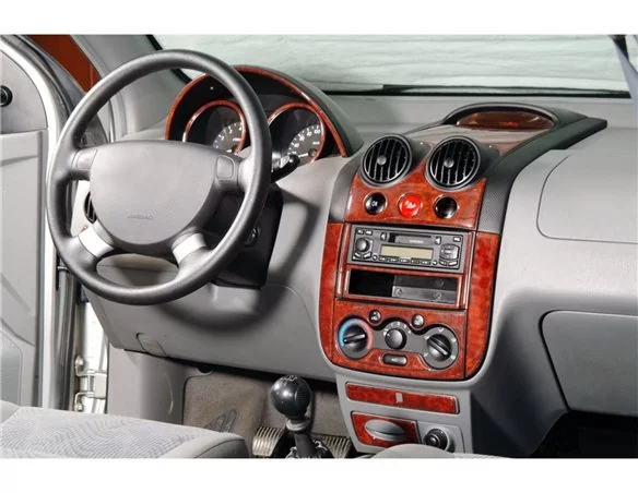 Chevrolet Kalos 01.2002 3D Interior Dashboard Trim Kit Dash Trim Dekor 6-Parts - 1 - Interior Dash Trim Kit